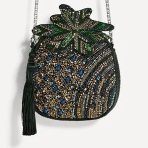 Zara Pineapple Embroidered/Beaded bag